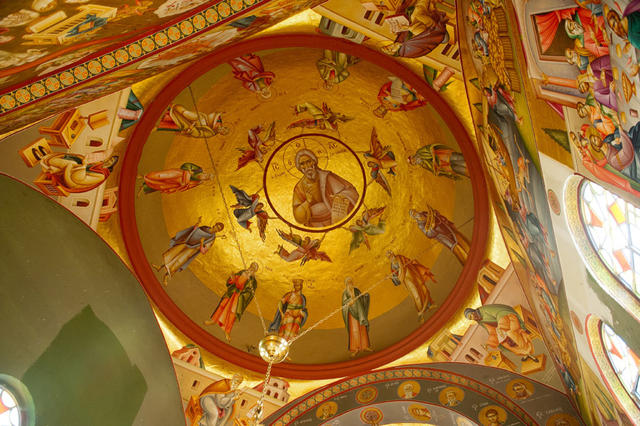 Роспись купола храм 12 апостолов