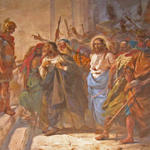 Картина Н.А. Кошелева «Иисуса Христа  ведут к Пилату». Холст, масло