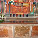 Кенотаф преп. Саввы Освященного в часовне, где он был похоронен в 532 году