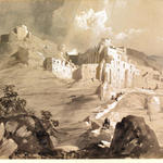 Монастырь св. Саввы. Рисунок Луизы Тенисон. Середина XIX в.