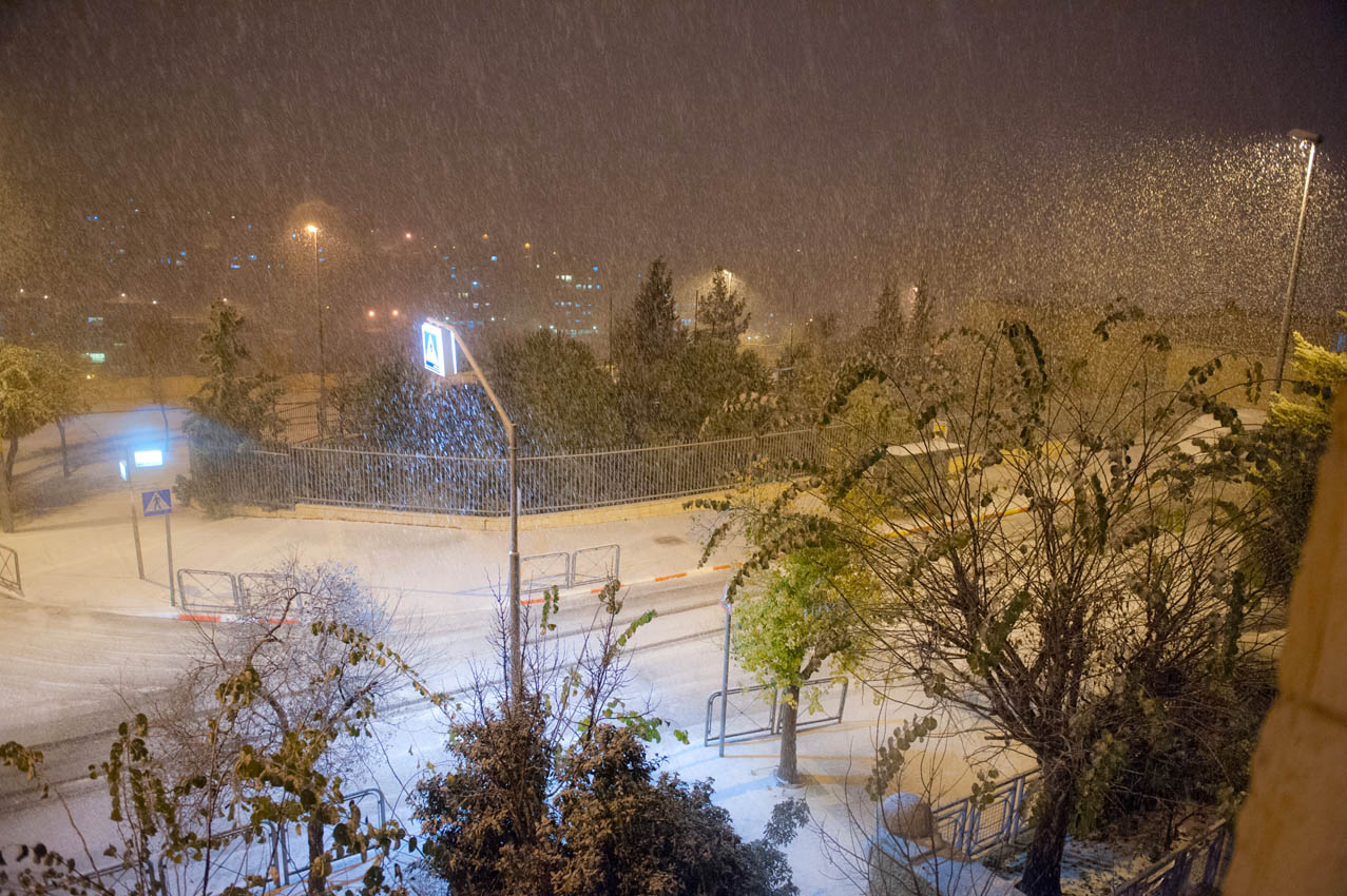 Начало снежной бури вечером 9 января 2015 г.