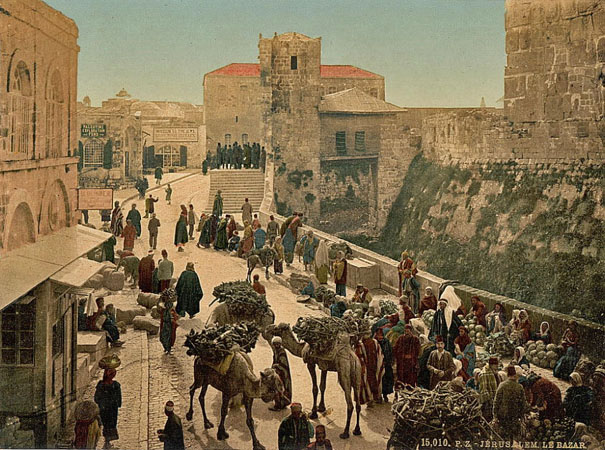 Иерусалим. Вид города из Яффских ворот. Фото конца XIX века.