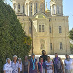 Русские православные паломники из Санкт-Петербурга в Горненском монастыре. 26 октября 2014 г.