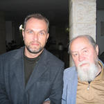 Протоиерей Василий Ермаков и Павел Платонов в Иерусалиме. 13 ноября 2005 г.
