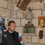 Съемки новостного репортажа на Сергиевском подворье в Иерусалиме для телеканала "РТР". 3 марта 2007 г.