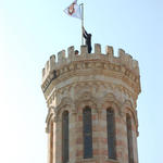 Усилиями Иерусалимского отделения ИППО на башне Сергиевского подворья в Иерусалиме водружен флаг ИППО 11 мая 2009 г.
