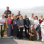 С паломниками из Тамбова и Петербурга на вершине горы Фавор. 18 ноября 2008 г.