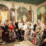 С паломниками из Санкт-Петербурга на Сергиевском подворье в Иерусалиме. 8 ноября 2011 г.