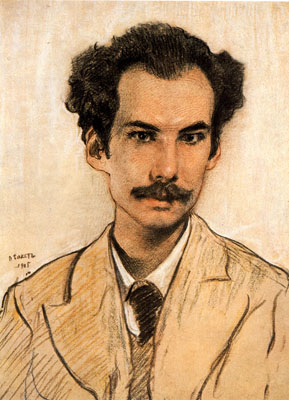 Андрей Белый. Портрет Бакста 1905 г.