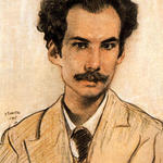 Андрей Белый. Портрет Бакста 1905 г.