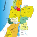 Карта раздела земли между коленами Израилевыми